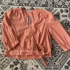 MADEWELL STAR PRINT SURPLICE BLOUSE